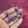Charoite earring copper wire wrapped earrings gemstone earring Charoite jewelry handmade earring copper wire wrapped jewelry gifts for wife