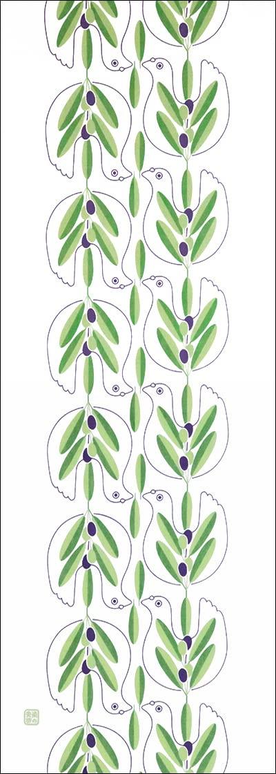 

Фарбування Анбо Тенугуї Автентичне Фарбоване Бавовна Токуока Зроблено в Японії 35см х 100см Палома Грін 100%