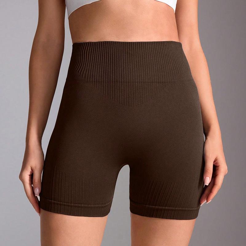 Cross-border Tummy Control High Waist Butt-Lifting Yoga Shorts - Three-Quarter Length Activewear Large