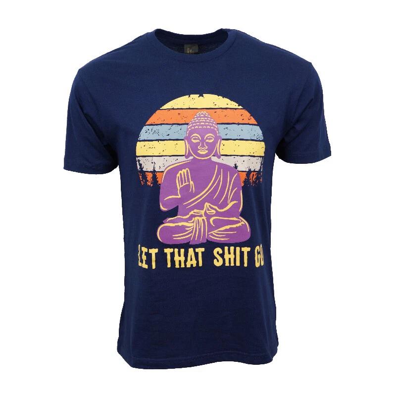Unisexs let that go navy t shirt M