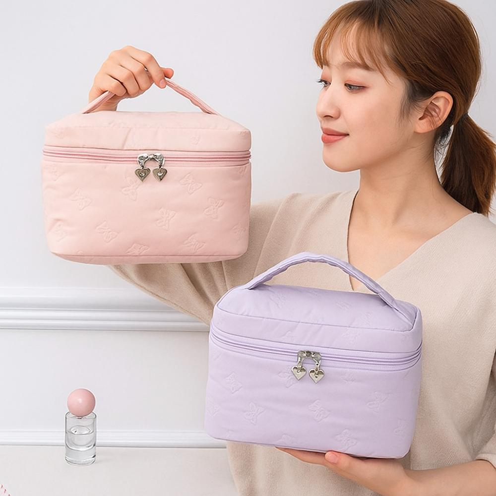 Square Women  Makeup Bag Waterproof Cosmetics  Storage Bag Portable Travel Washroom Bag  Bathroom