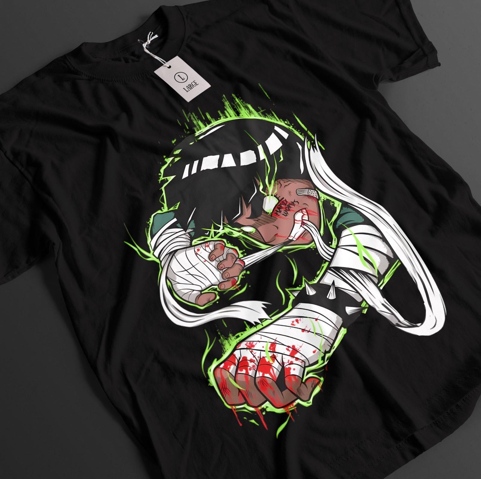 Naruto Shirt Rock Lee Tshirt Might Guy T-Shirt Mens Womens Tees Top Gaara Top Anime Sakura Unisex Tee 4XL