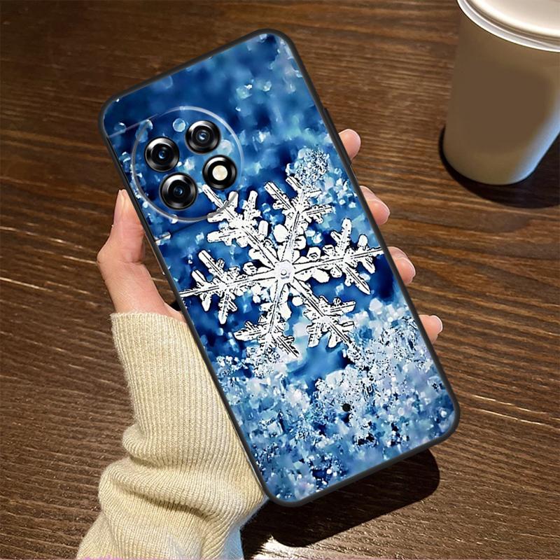 Snow Snowflake Winter Case For OnePlus 13T 10T 8T 10R 13R 15 R 13 12 11 9 10 Pro Nord CE 5 2 3 4 Lite N20 N30 Cover
