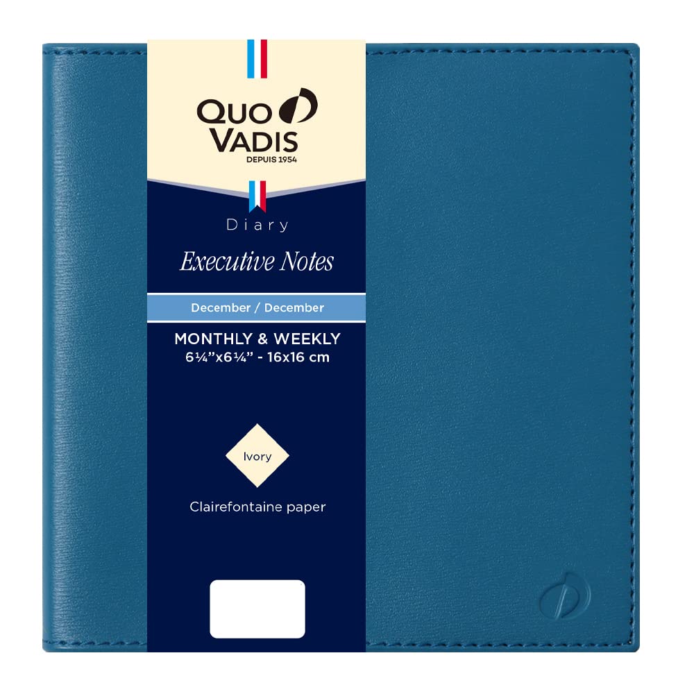 

QUOVADIS Executive Notebook/SoHo 2026 Weekly Vertical Planner 16x16cm steel blue qv90605sb стальной синий