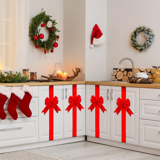 1/2/4/6 Buc Arcuri de Crăciun Bandă Adezivă Arcuri Mari Finisate Panglici Decor Dulapuri Decor Petrecere de Sărbători Decorațiuni de Crăciun