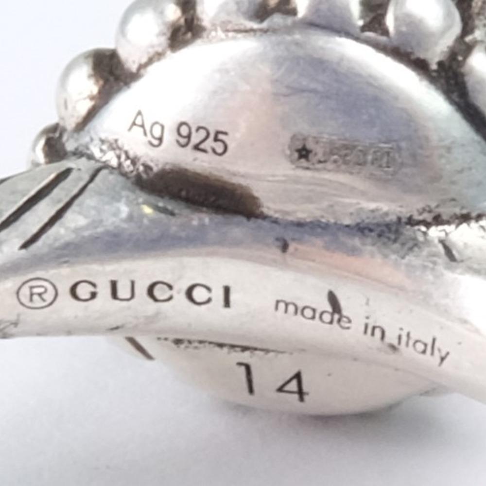 GUCCI ANGER FOREST Ring Silver Silver #7.0(US Size) 12.8g unisex Used