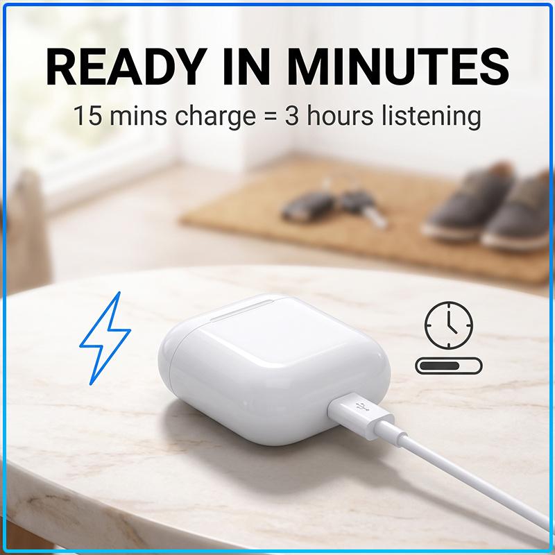 Second Generation Air 2 Bluetooth Earphone With Instant Connection Long Battery Life Ergonomic Design High Quality Sound Wireless Headset