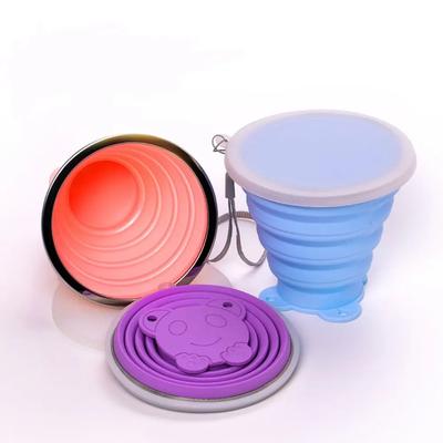250ML Tazze Pieghevoli in Silicone Portatili Retrattili Tazza Pieghevole da Viaggio per Campeggio all'Aperto Stoviglie Sport Tazza per Acqua Caffè