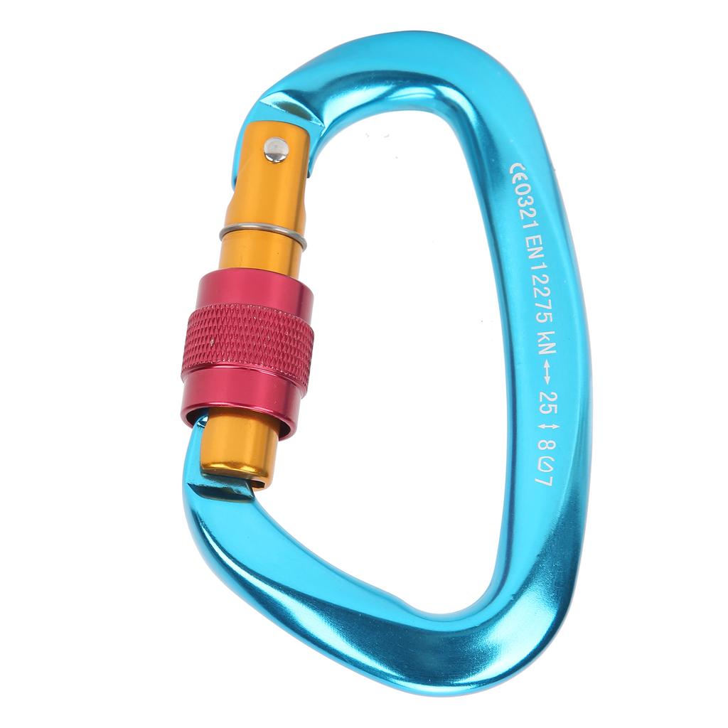 Mountaineering D Locking Carabiner Clips Alloy Heavy Duty Carabiner for Climbing