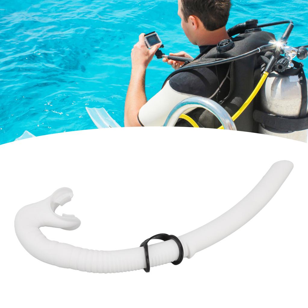 Diving Breathing Tube Foldable Soft Mouthpiece Silicone Freediving Snorkel for Spearfishing Swimming Snorkeling