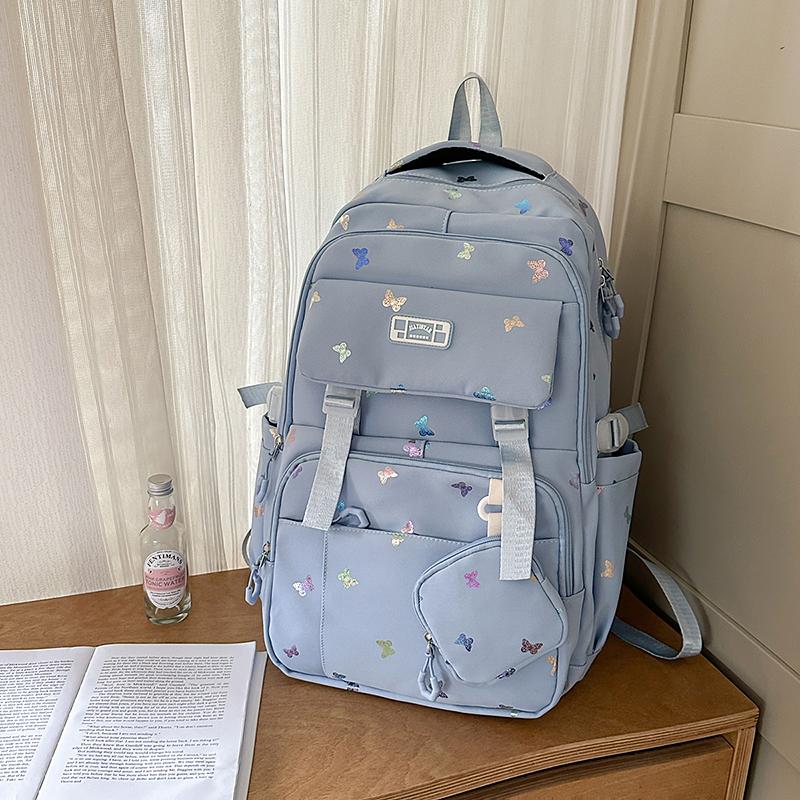 Cartoon Print Student Schoolbag Women's Large Capacity Backpack