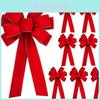 Elegant Red Velvet Bow Christmas Decoration Ribbon With Plush Fabric For Festive Cheer