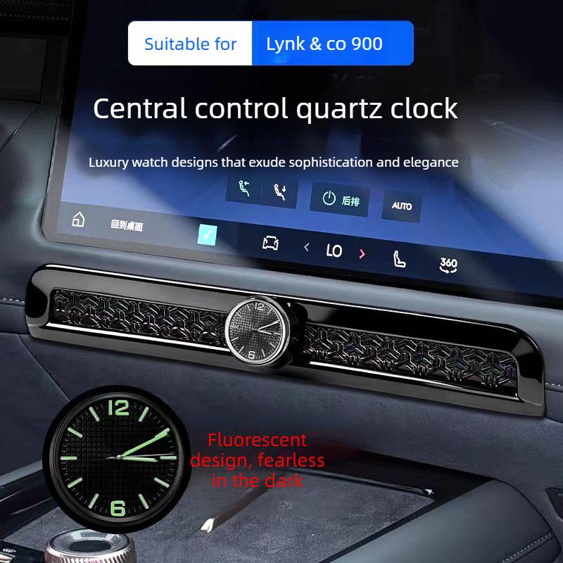Applicable for Lynk&Co 900 Central Control Clock Night Light Car Quartz Watch Car Interior Modification Accessories