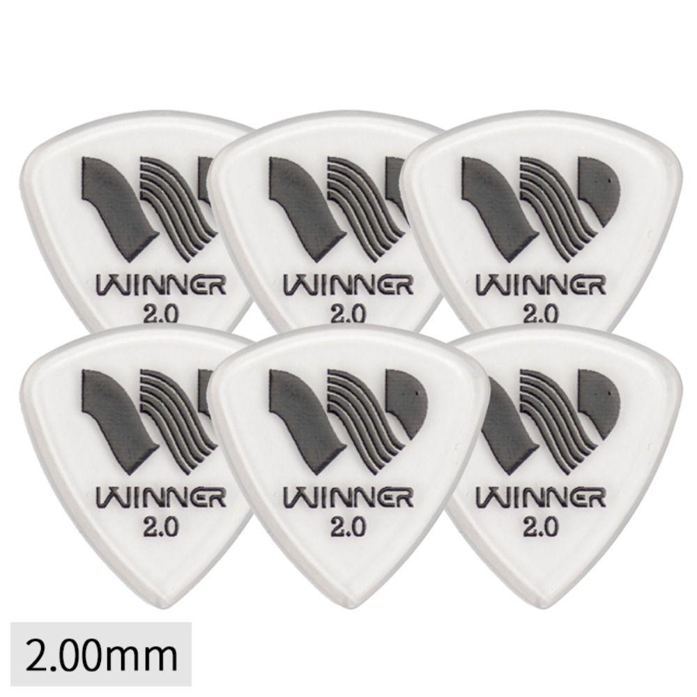 6 Pcs Winner Guitar Picks Large Triangular Anti-Slip Electric Guitar Picks 2.0MM Thick Picks Accessories Acoustic Guitar