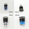 Electric Waterproof Power 12v Led Light Momentary Black Push Button Switch 8/10/12/16/19/22 mm Pressure Switches 220v Aluminium Switches Oil Pressure