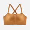 Front zipper seamless, big breasts with small breasts, gathered breasts, anti-hanging, thin shoulder straps, beautiful back bra.