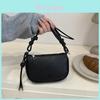Simple Solid Color Lychee Texture Women Casual Shoulder Bag For Daily Use