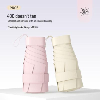 Compact Ultralight Dual-Use Mini Umbrella: Portable Anti-UV Sunshade for Women, Perfect for Sunny and Rainy Days