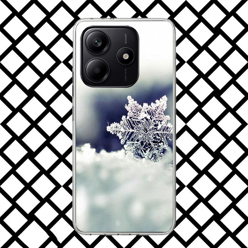 Snow Snowflake Winter Cold Phone Case for Xiaomi Redmi Note 15 14 14S 13 12 12S 11 Pro Plus 11E 11T 11S 10S 5G Soft Cover Fundas