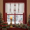 American Christmas Curtain Finished Bell Christmas Theme Embroidered Lace Door Curtain Rectangle Beautification Decorative Coffee Curtain