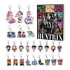Demon Hunter Advent Calendar Cartoon Anime Figures Keychains Set 24 Days Christmas Countdown Calendar Collection Gift for Fans