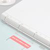 Portable 4-Hole D-Type Folder A4 Loose-Leaf Storage Folder Paper File Bag Students Test Paper Storage Office Management Supply