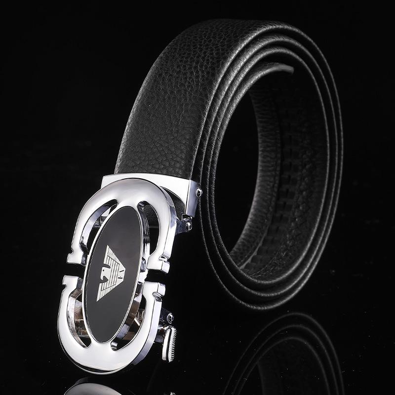 

FA повседневный мужской ремень из коровьей кожи 2021 новый кожаный трендовый ремень с автоматической пряжкой 130cm