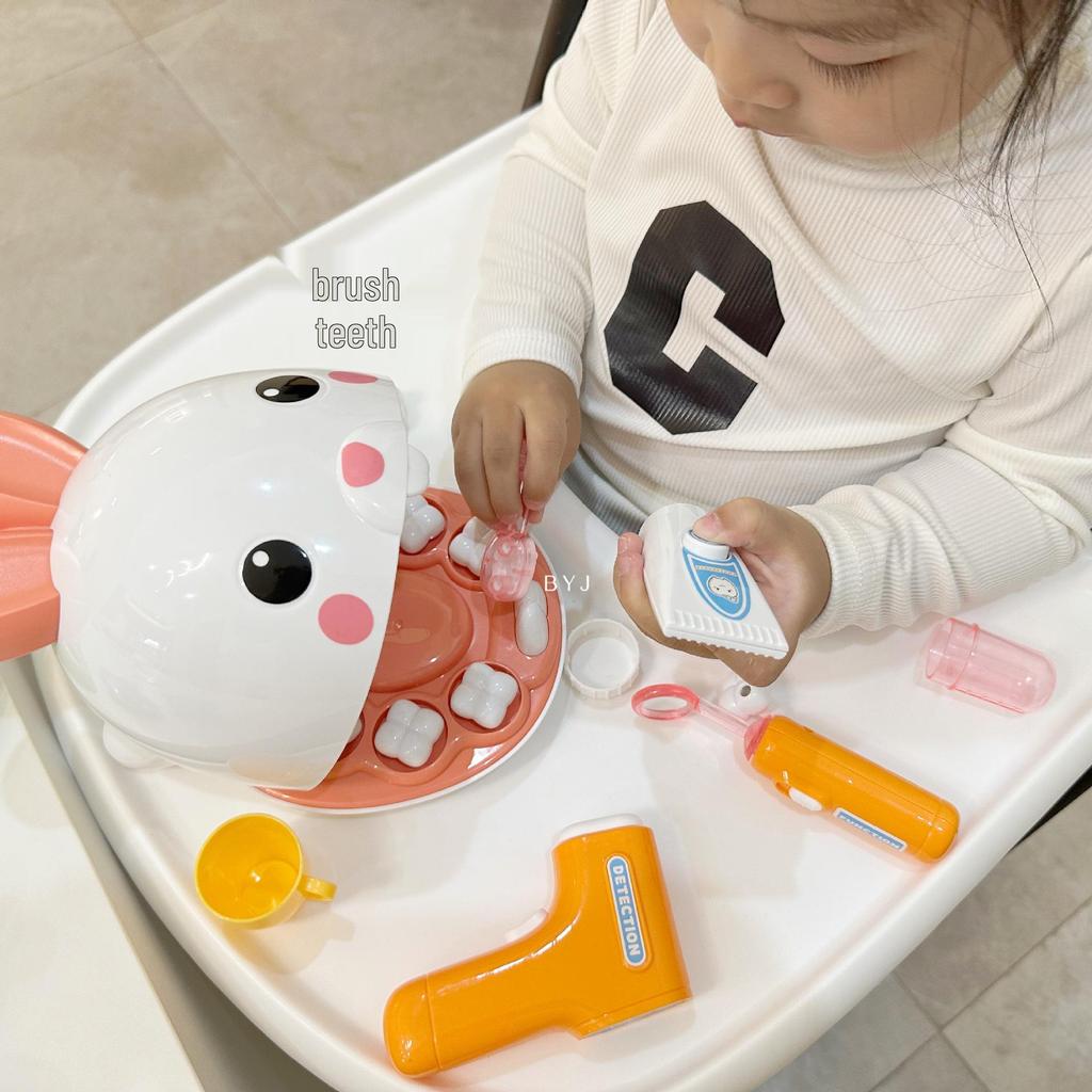 Bowawa Children's Pet Dentist Simulation Play Set: Tooth Extraction, Filling, and Brushing Educational Toy.