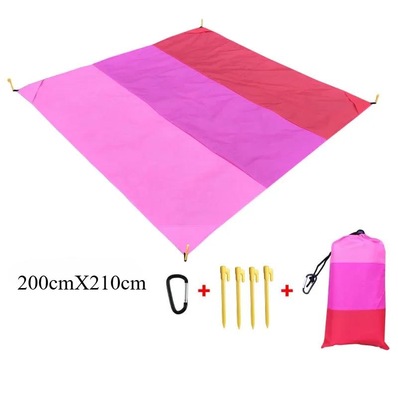 200x210cm Waterproof Pocket Beach Mat Folding Camping Sand Free Blanket Mattress Portable Lightweight Mat Outdoor Picnic Mat