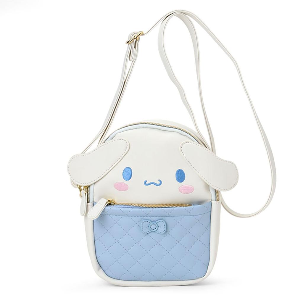 Sanrio Cinnamoroll Shoulder PU Ages 3 and 159832 Face-Shaped Bag, Leather, Up,