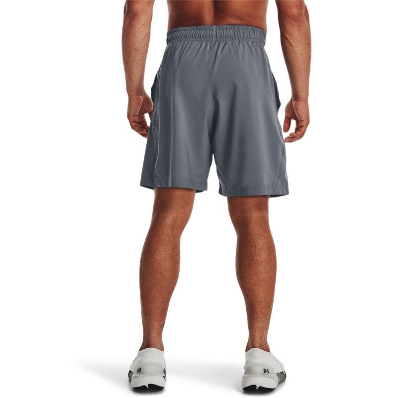Under Armour Logo Printed Elastic Waist Training Sports Shorts Men Bottoms Gray 1377139-012