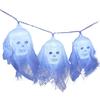 Halloween Skull String Lights Multicolor Skull Shaped LED Lights Waterproof Decorative String Lights for Festivals Anniversary Makeup Parties