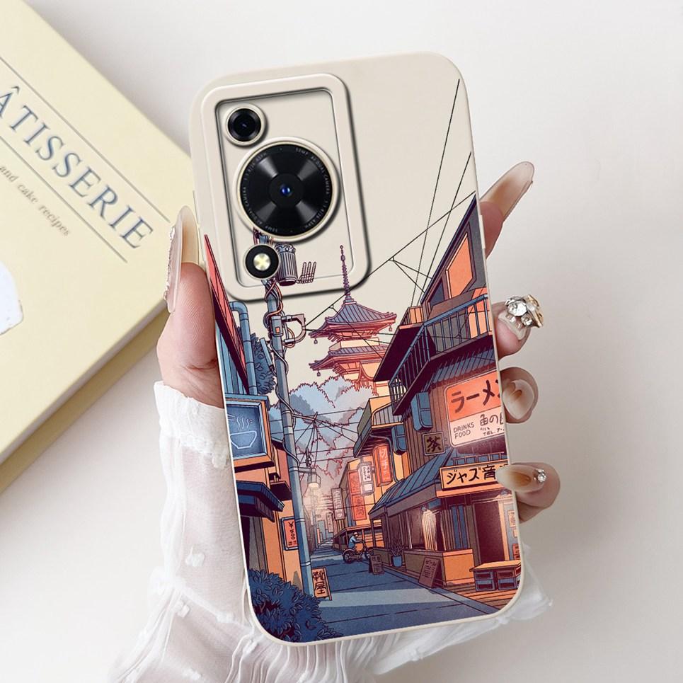 For Cover Huawei Nova Y72 / Nova Y72 MGA-LX3 Gothic Style Moon Night View Avocado Painting Case Bumper Soft Matte Silicone Funda