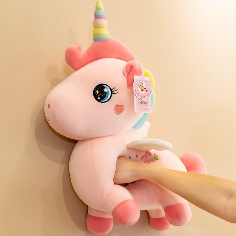 Plush Unicorn Toy Kids Birthday Gift Soft Stuffed Animal Pillow 32-75cm PP Cotton Filled