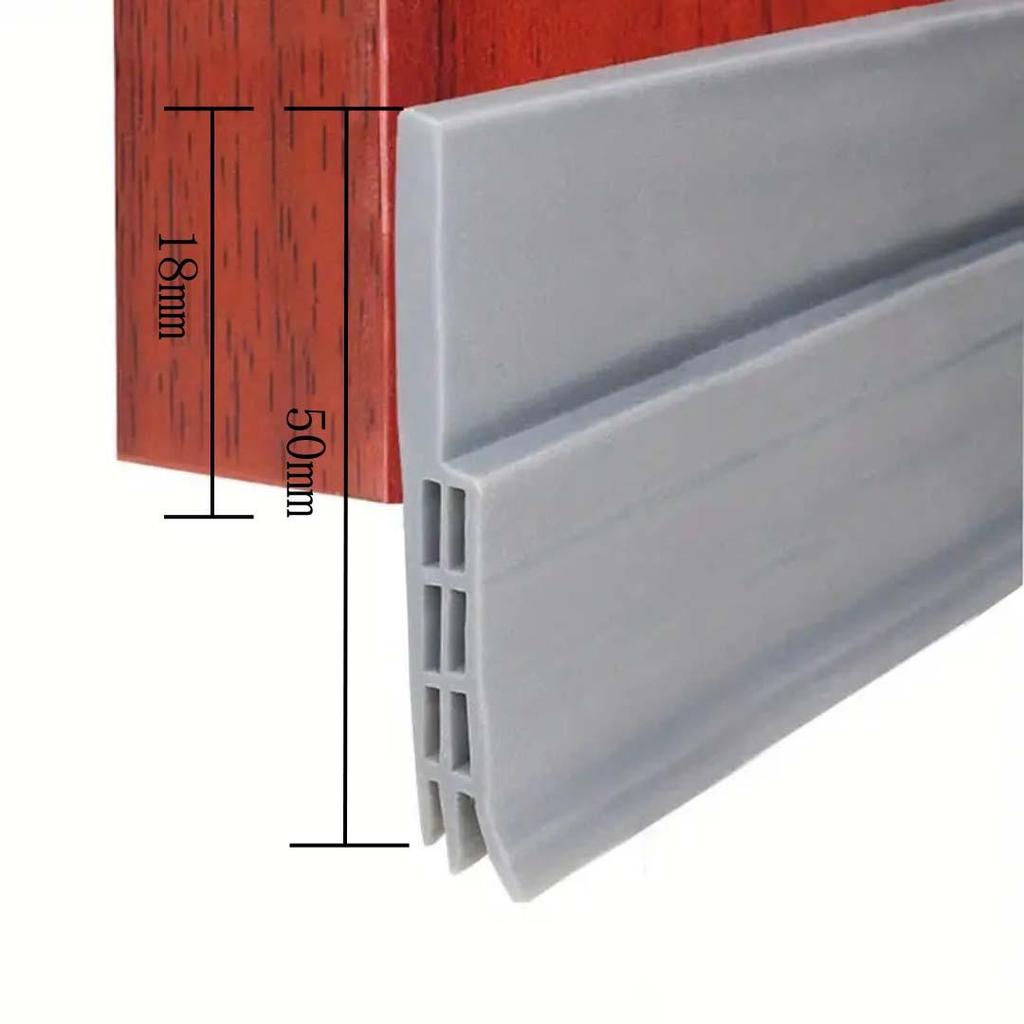 Self-Adhesive Soundproof Door Bottom Strip for Glass, Windproof and Waterproof Sealing Sticker.