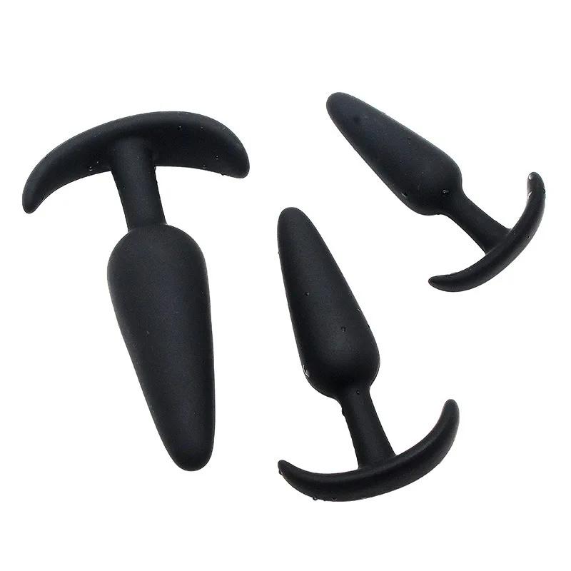 3 Sizes 100% Soft Silicone Adult Plug Butt Plugs Adult Sex Toy for Men Women Gay Unisex Couples Anal Prostate Trainer Massager