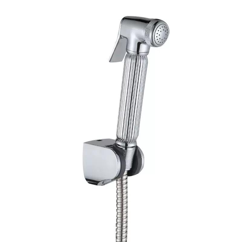 Brass Handheld Bidet Sprayer Shattaf Pressurized Toilet Spray Gun Kit for Toilet & Mop Pool Cleaning (as the picture,Brass)