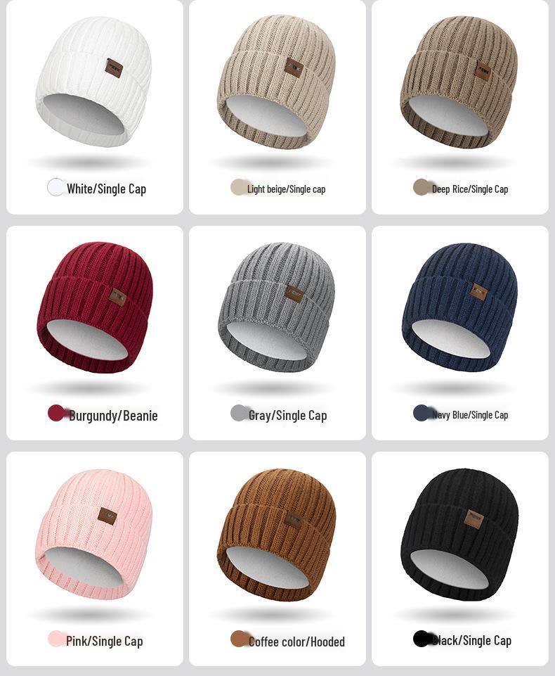 FEWK Winter Extra-Langer Schal und Mütze Set - Unisex Fleecefutter Kältefest Warm Gestrickt