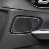 Car Accessories Inner Door Stereo Audio Speaker Panel Frame Stickers Carbon Fiber Trim For Mercedes Benz C Class W206