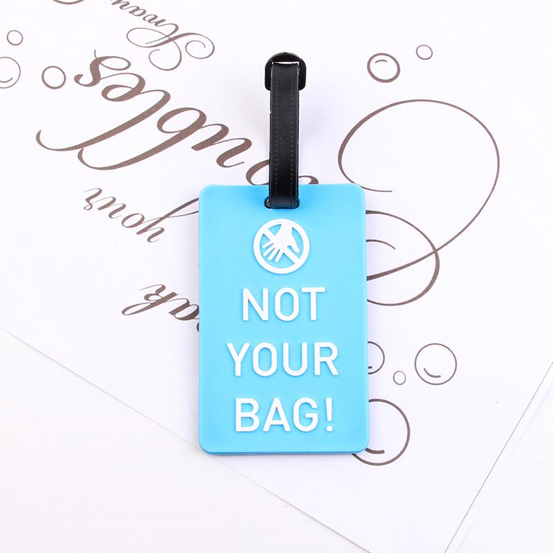 3D Letter PVC Luggage Tag with Boarding Pass Lanyard for Suitcases