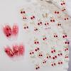 Fresh Sweet Fruits Strawberry Cherry Bowknot Love Heart Bow 5D Nail Art Stickers Self Adhesive Decorations Nail Manicure Decal
