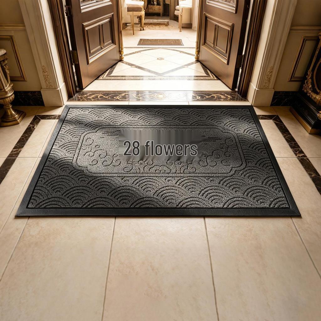 Luxury Non-slip Chinese Style Door Mat: Festive Main Entryway Carpet, Wash-free.