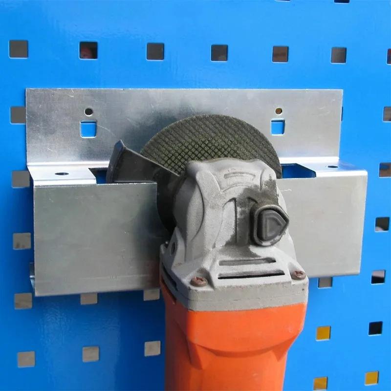 Angle Grinder Holder Wall Mount Bracket Angle Grinder Frame Plate Hook Storage Toolbox Storage Organizer Rack for Workshop