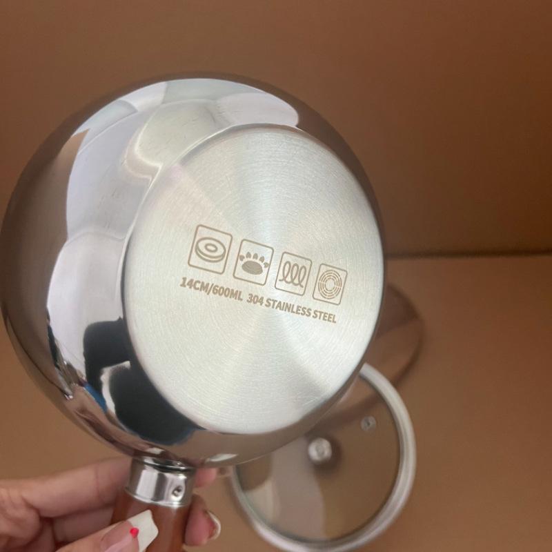 Walnut Single Handle Bowl Uncoated Soup Bowl Soaking Flour Yogurt Home Salad Baked Rice Bowl with Handle