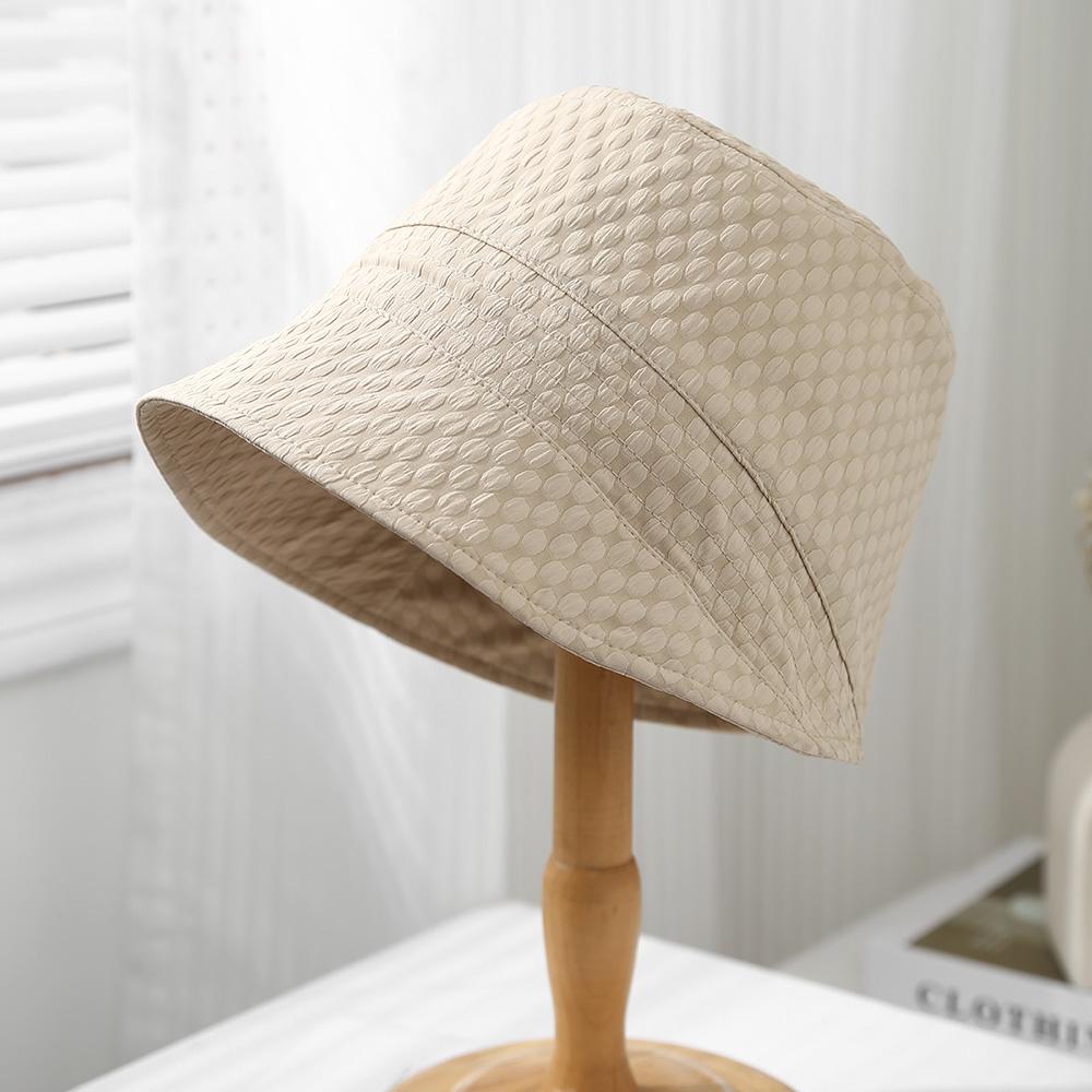 Bubble pattern bucket hat women's niche plain bucket hat women's sunshade sunscreen hat basin hat