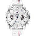 Tommy Hilfiger Tucker Weiße Zifferblatt Weiße Silikonarmband Herren Quarz Uhr 1710676