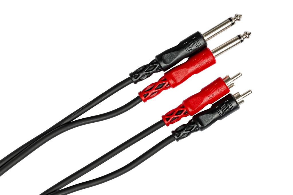 Hosa 6m Mono Phone Plug x 2 to RCA x 2 Audio Cable CPR-206