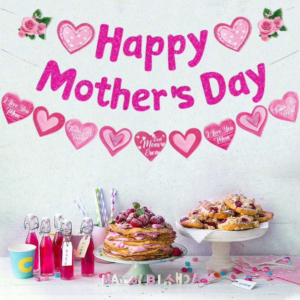 Surprise Mother's Day Hanging Paper Cards Romantic DIY Paper Pull Flags  Festival