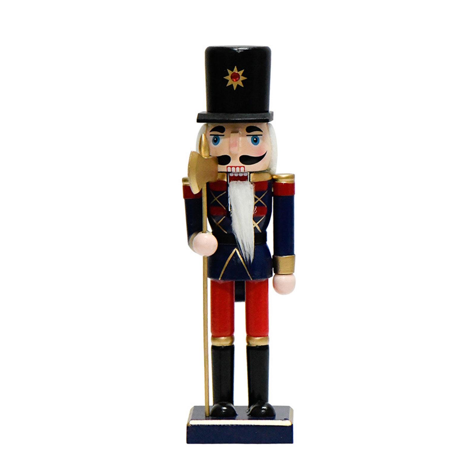 

Изысканно вырезанный деревянный Щелкунчик, рождественский фестиваль Щелкунчика, рождественские украшения в виде мини-солдата, изящное ремесло B