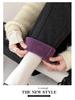 Women's High Waist Fleece Lined Woolen Warm Carrot Pants